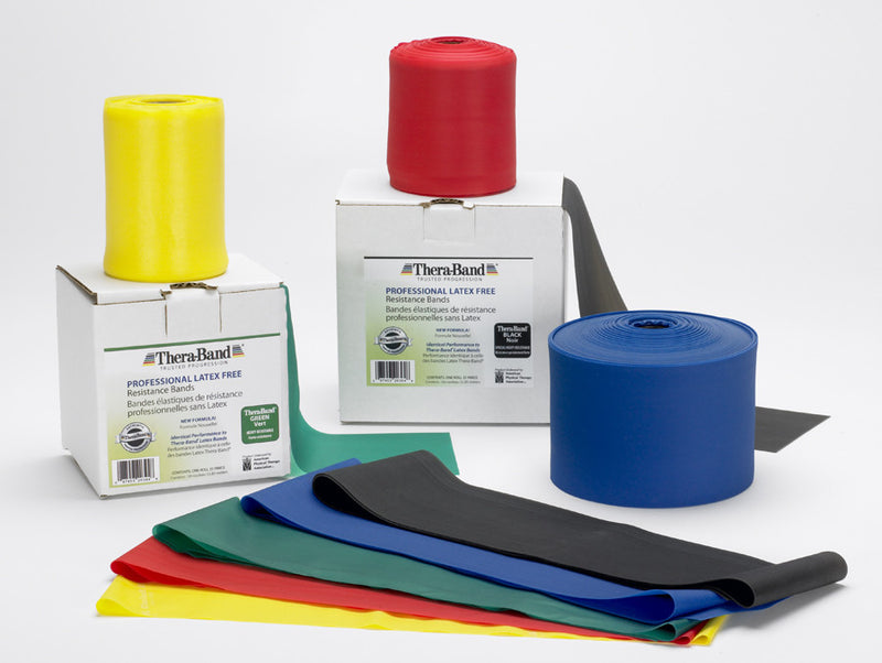 TheraBand 25 Yd Latex-Free Rolls--All Resistance Colors